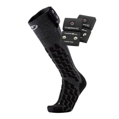 SET - Vyhrievané ponožky Therm-ic PowerSocks Heat Fusion Uni + batérie S-Pack 1200